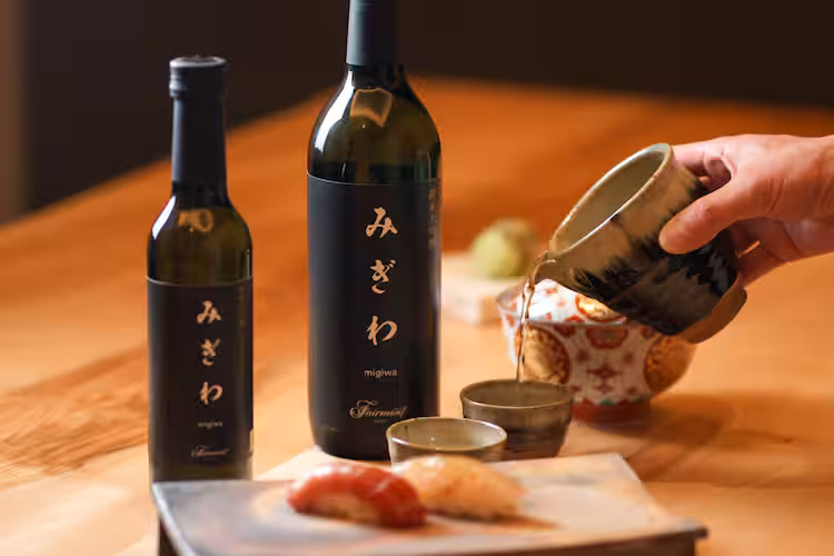 Sake served at The Merchants Restaurant